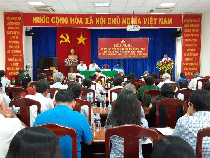 Hội nghị Uỷ ban Mặt trận Tổ quốc Việt Nam tỉnh Tây Ninh lần thứ ba, khoá X (nhiệm kỳ 2019-2024)